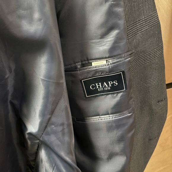 Chaps Ralph Lauren Blue Plaid 2-Button Jacket Size 54 - Picture 2 of 3